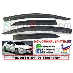 Peugeot 508 (1st Gen) 2011-2018 AG Door Visor Air Press Wind Deflector (Medium 8cm Width)